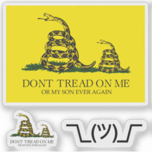 Snekright gadsden vlag parodie memes x6 sticker