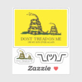 Snekright gadsden vlag parodie memes x6 sticker (Vel)