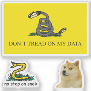 Snekright gadsden vlag parodie memes x6 sticker