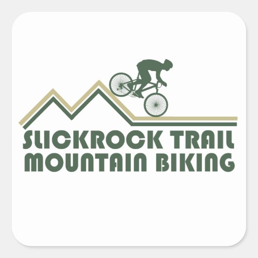 snekrock mtb mountainbiking vierkante sticker (Voorkant)
