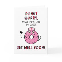 Snel afdrukbare Kaart | Donut Worry