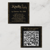 Snel antwoord op feestelijke Confetti QR-code op z Informatiekaartje (Voorkant / Achterkant)