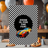 Snel Auto Verjaardagsfeest Foto Kaart