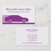 Snel automatisch Visitekaartje, Paars Visitekaartje (Voorkant / Achterkant)