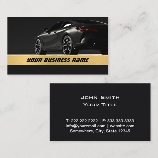 Snel autoprofiel Visitekaartjes (Voorkant / Achterkant)