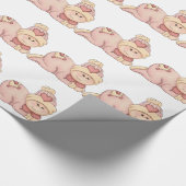 Snel Baby Girl is aangekomen. (Baby meisje) Cadeaupapier (Hoek)