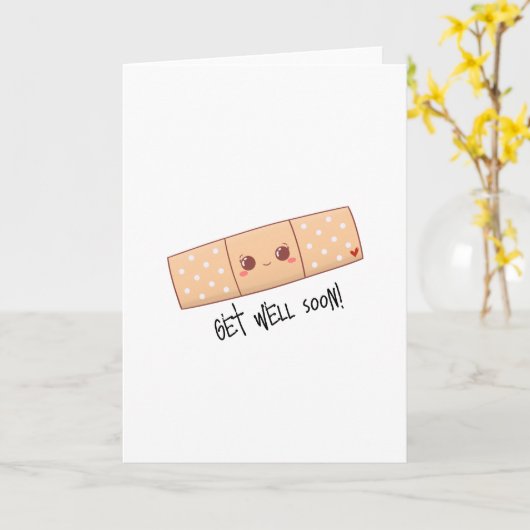 Snel 'Band-aid Kaart' Kaart (Gele Bloem)