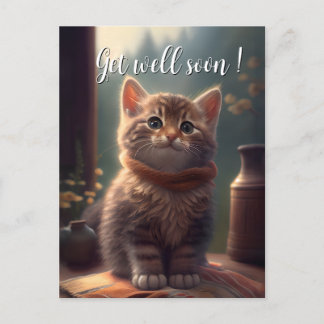 Snel Beter Kitten Met Sjaal Briefkaart