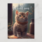 Snel-Beter Kitten Met Sjaal Briefkaart (Voorkant)