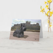 Snel-beter-wensen voor Schotse Terrier Kaart (Gele Bloem)