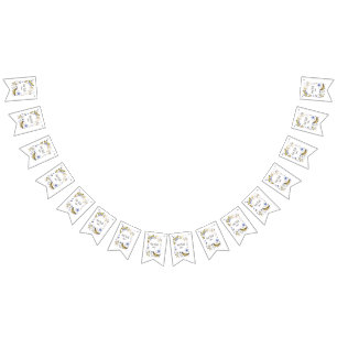 Snel Beter Worden Blues Bunting Banner