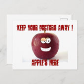 Snel beter wordende grappige appel dokter kaart (Voorkant / Achterkant)