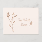 Snel Beterschap Minimaal Bloemmotief Postkaart (Voorkant)