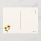 Snel Beterschap Minimale Zonnebloem Ansichtkaart Briefkaart (Achterkant)