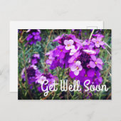 Snel Beterschap Wallflower Bowles Mauve #1 Ansicht Briefkaart (Voorkant / Achterkant)