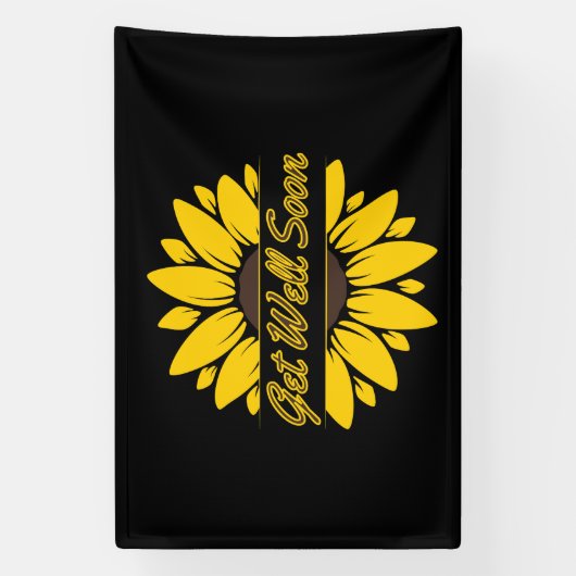Snel Beterschap Zonnebloem 4x6 Vinyl Banner (Verticaal)