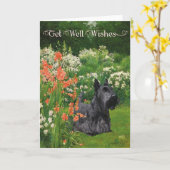 Snel-beterschapwensen voor Scottish Terrier Kaart (Gele Bloem)