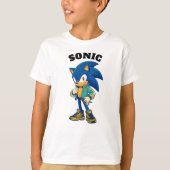 Snel Blauwe Egel Kinder T-shirt (Voorkant)