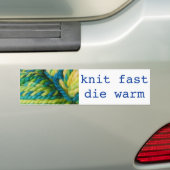 snel breien - warm sterven bumpersticker (Op auto)