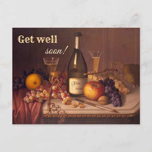 Snel  Briefkaart voor het schilderen van wijn (Voorkant)