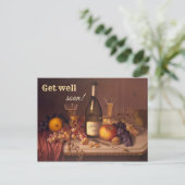 Snel  Briefkaart voor het schilderen van wijn (Staand voorkant)