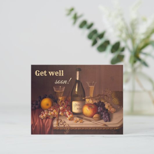 Snel  Briefkaart voor het schilderen van wijn (Staand voorkant)