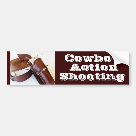 Snel Bumpersticker voor het afschieten van Cowboy- (Voorkant)