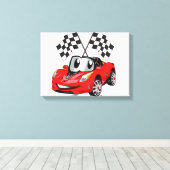 Snel cartoon markeren — Kies achterkleur Canvas Afdruk (Insitu (Houten vloer))