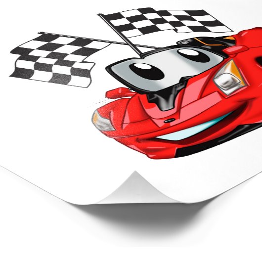 Snel cartoon markeren — Kies achterkleur Foto Afdruk (Hoek)