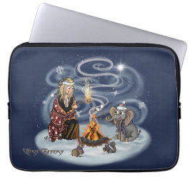 Snel Chris & Wilbur Fireside-laptophoes Laptop Sleeve