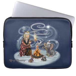 Snel Chris & Wilbur Fireside-laptophoes Laptop Sleeve