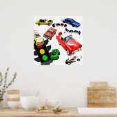 Snel, cool, auto's poster (Keuken)