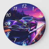 Snel cruisen onder een levendige zonsondergang hem grote klok (Voorkant)