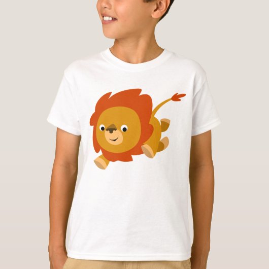 Snel Cute Cartoon Lion Children T-Shirt (Voorkant)
