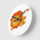 Snel Cute Cartoon Lion Wall Clock Ronde Klok (Hoek)