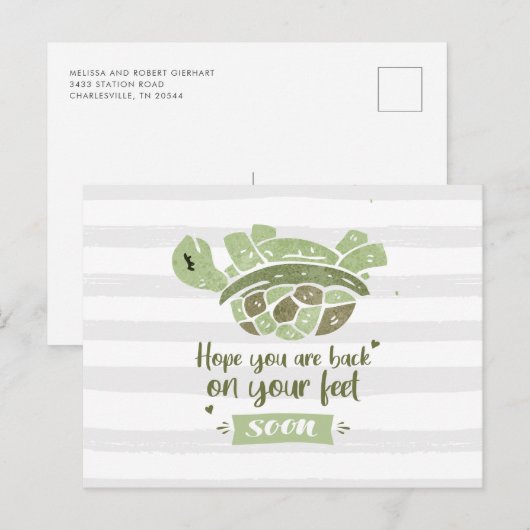 Snel Cute Fun Wishes Nursing Briefkaart (Voorkant / Achterkant)