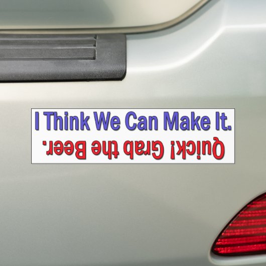 Snel de Beer pakken. Bumpersticker (Op auto)
