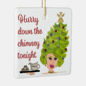 Snel de kersthaar-versiering van de Chimney. Keramisch Ornament (Rechts)