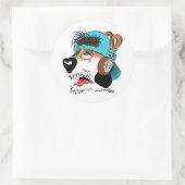 Snel! De Sticker met hondengezicht (Tas)