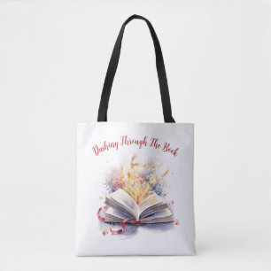 Snel door het boek tote bag