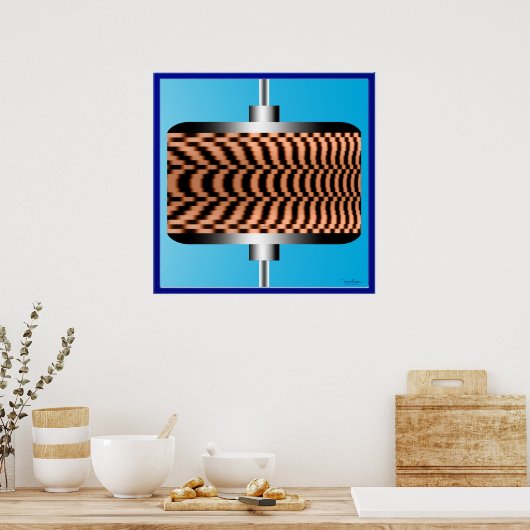 Snel draaiende schijf poster (Keuken)