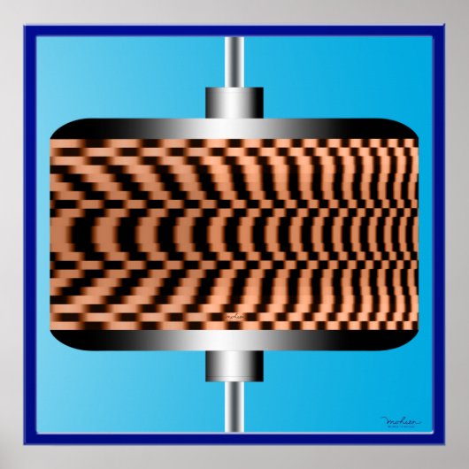 Snel draaiende schijf poster (Voorkant)