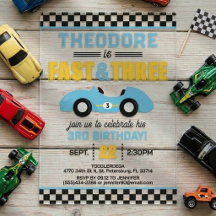 Snel & Drie Race Auto 3e Verjaardag