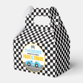 Snel & Drie Raceauto 3e Verjaardagsfeestje Bedankdoosjes (Voorkant Zijde)