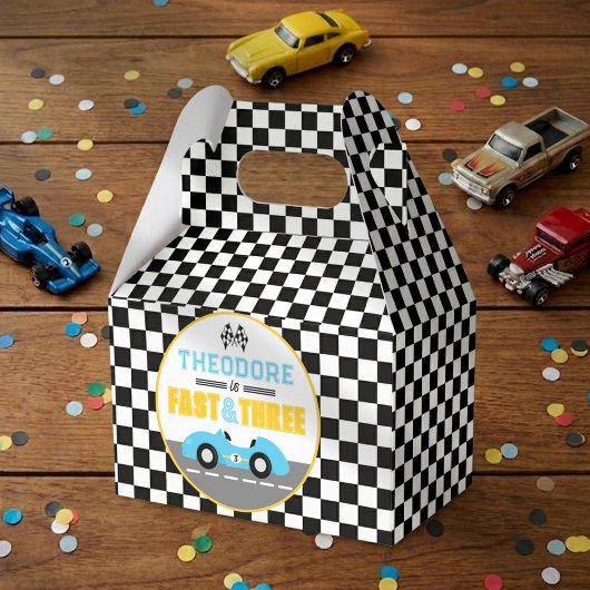 Snel & Drie Raceauto 3e Verjaardagsfeestje Bedankdoosjes