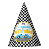 Snel & Drie Raceauto 3e Verjaardagsfeestje Feesthoedjes (Voorkant)