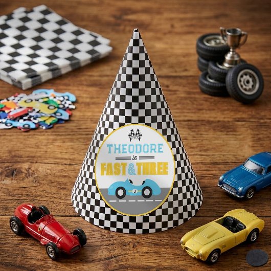 Snel & Drie Raceauto 3e Verjaardagsfeestje Feesthoedjes