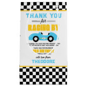 Snel & Drie Raceauto 3e verjaardagsfeestje Klein Cadeauzakje (Voorkant)