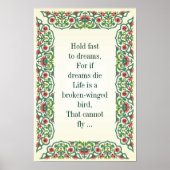 Snel dromen, want als dromen sterven is het leven  poster (Voorkant)