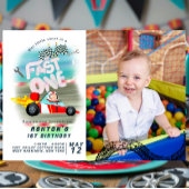 Snel een 1e verjaardag race auto kaart